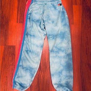 Tie Dye Aviator Nation 5 stripe sweatpants